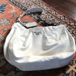 Authentic white Prada bag